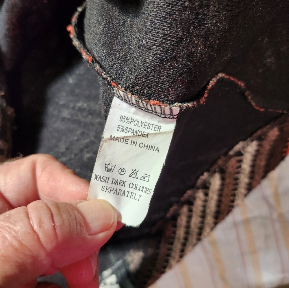 Mechant Chic Zigzag Pattern Blazer - Red, Brown, White Boho Sz XL - Picture 11 of 11